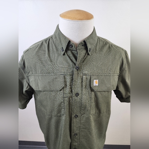 Carhartt Men's Green Force Relax-Fit Lightweight Short Sleeve, sz MD - Picture 3 of 14